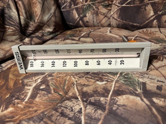 WEISS INSTRUMENTS 9VAU35 90 Degree Angle THERMOMETER 20-180 Degrees New Old Stok
