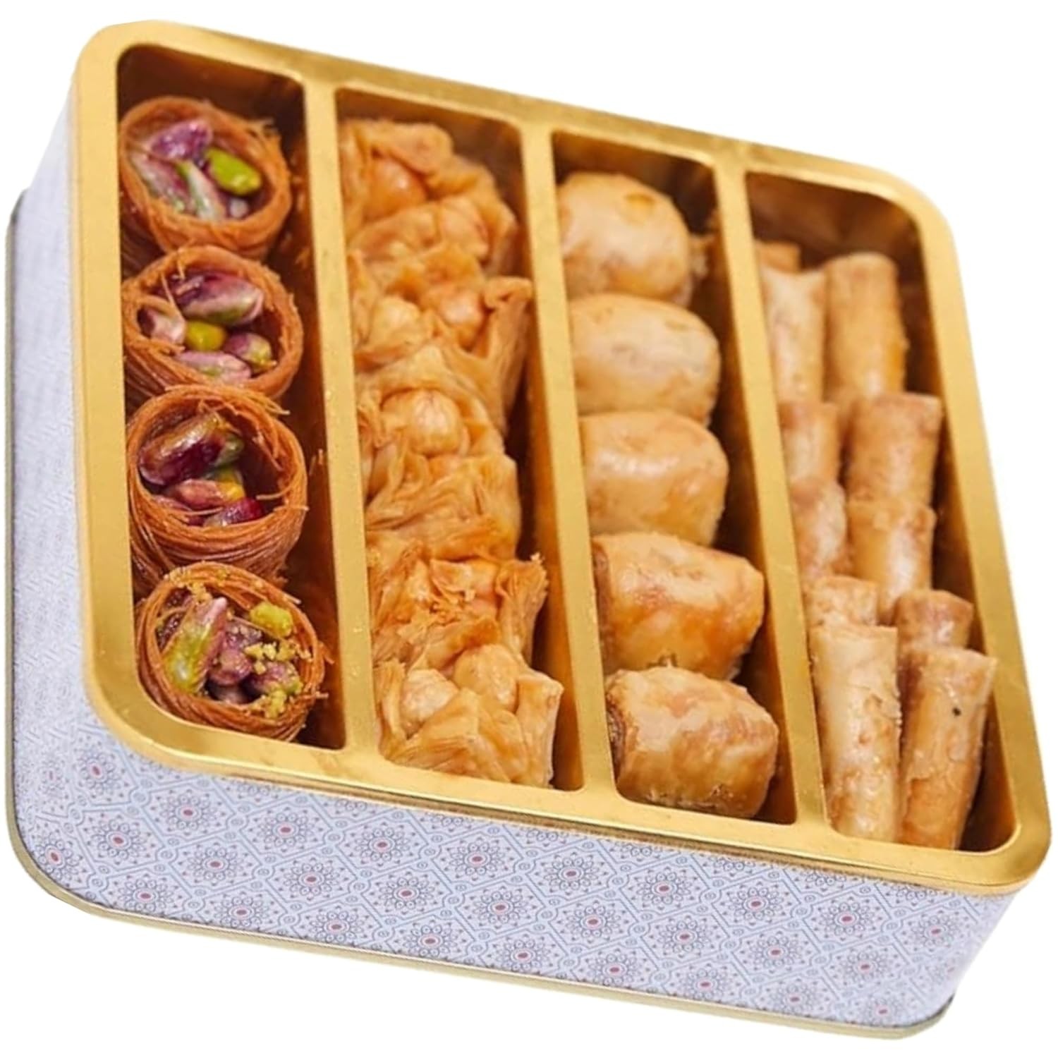 Premium Baklava Pastry Gift Box Halal Snacks, 8oz Box Turkish Dessert