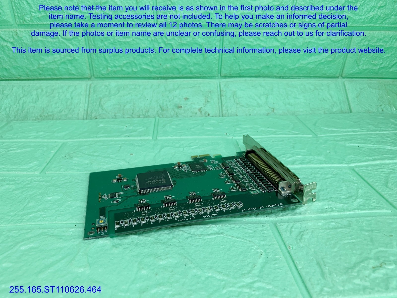 CONTEC DIO-3232L-PE Digital I/O Card as in photos, sn:9226, DHL.