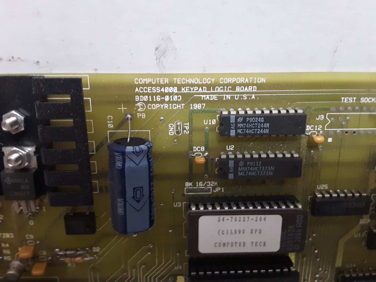 Computer Technology Corp. Access 4000 Keypad BD0116-0103