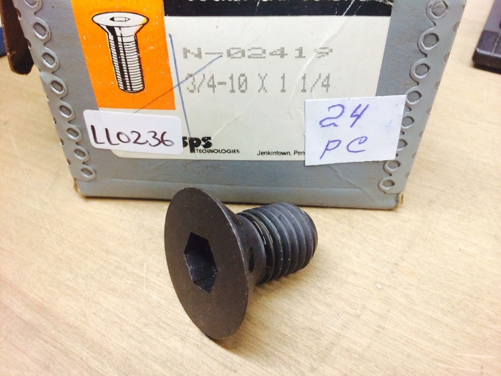 3/4-10 X 1-1/4 FLAT HEAD CAP SCREW 24 PCS UNBRAKO #N-02419 (LL0236-1)