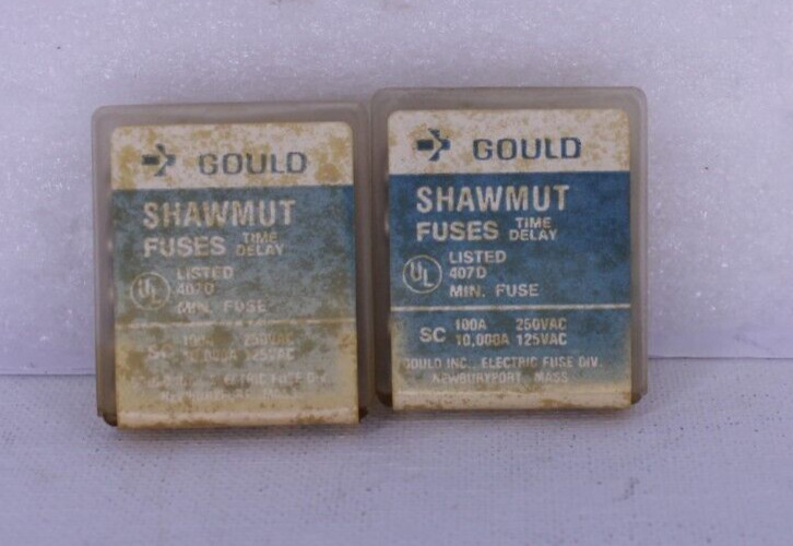 Lot of 10 fuses – GOULD SHAWMUT GDL-3/8 – FUSE 3/8 AMPS 250 VOLTS