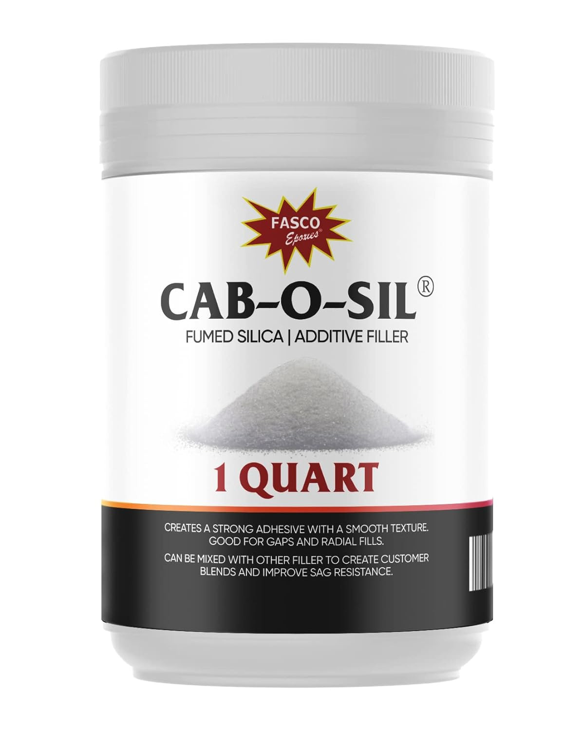 – Fasco Cab-O-Sil Fumed Silica Thickener in Quart Tub