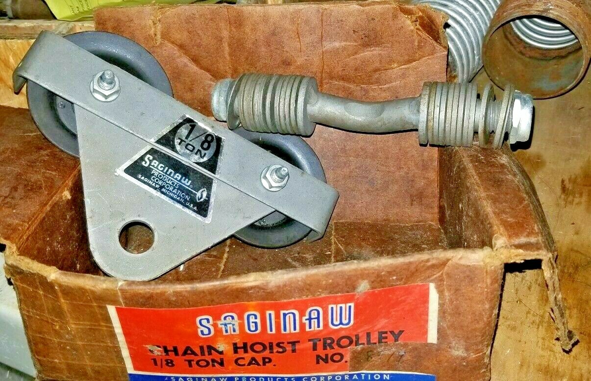 Saginaw 1/8 ton Chain Hoist Trolley 8919 Hand Push parts