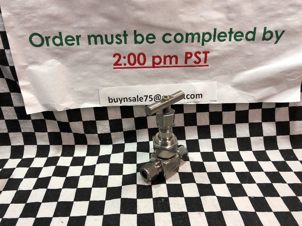 Lot Of 2, HOKE NEEDLE VALVE 1/2″ TUBE, 2871G8Y, SHIPSAMEDAY Box 8 “G”