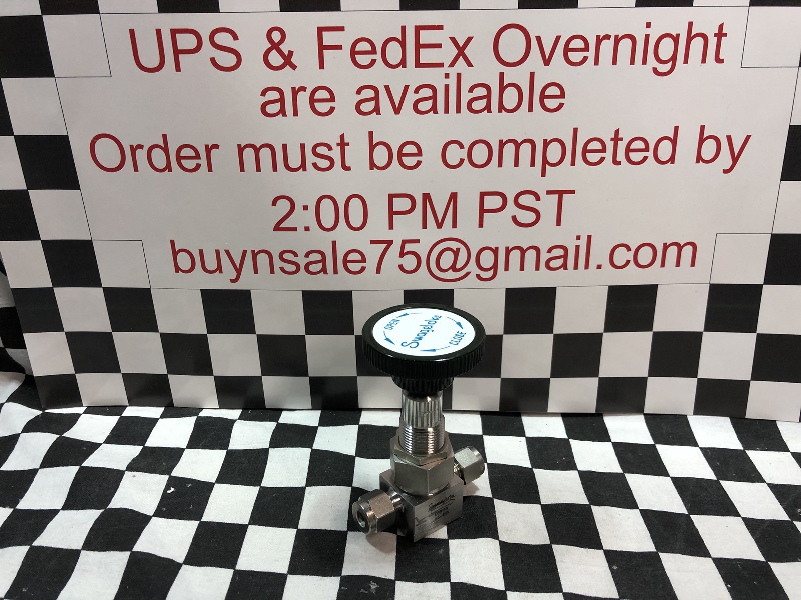 SWAGELOK Bellows Sealed Valve 1/4″ COMP, SS-4BK, SHIPSAMEDAY#1628A25