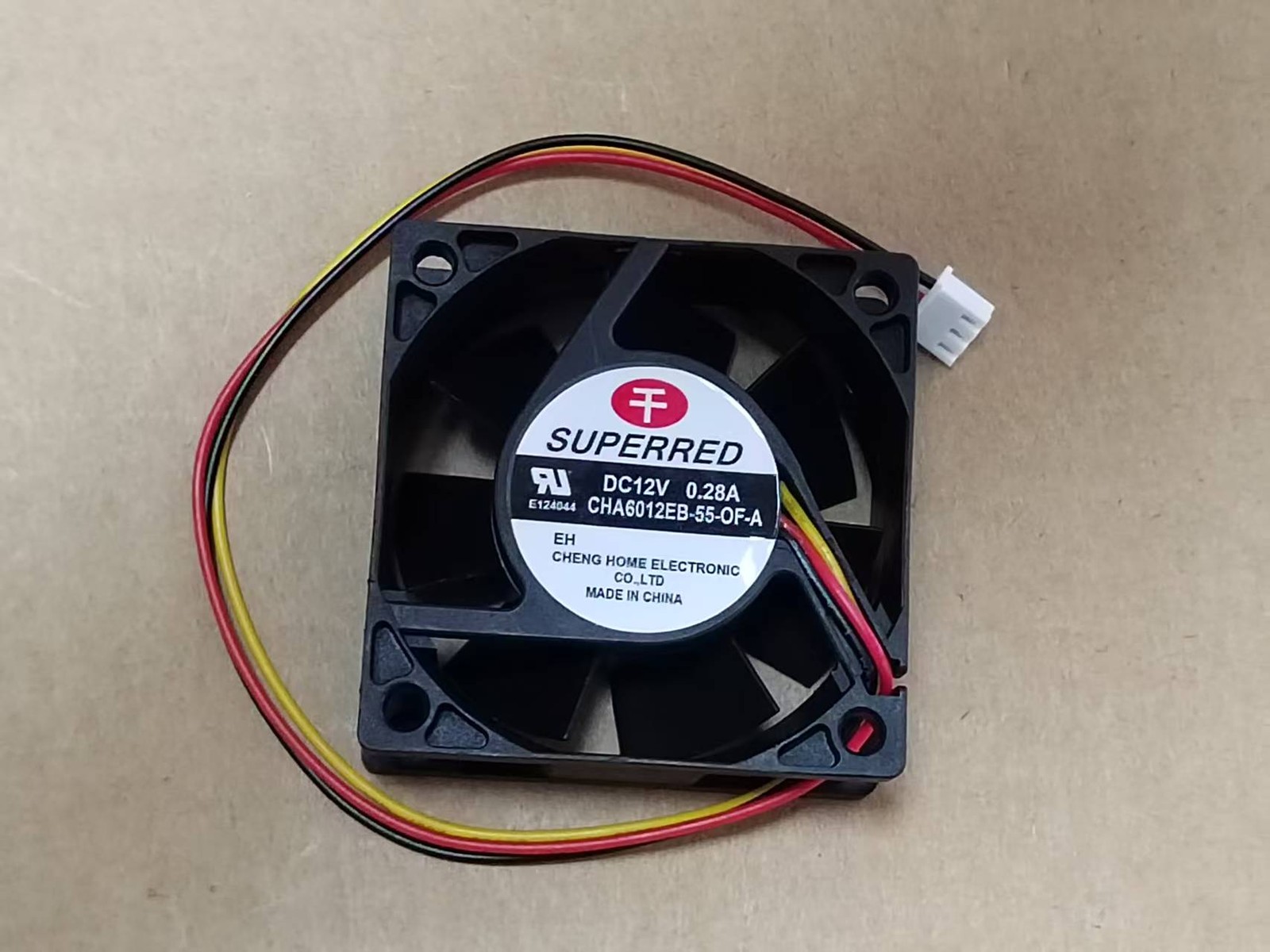 1pcs SUPERRED CHA6012EB-55-OF-A 6023 12V 0.28A 6 cm 3-wire dual ball fan