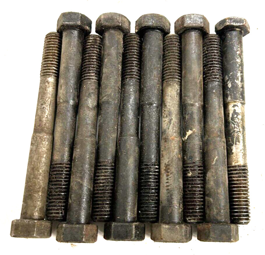 UNBRANDED HEX HEAD BOLTS 9/16″-12 X 1-1/4″ THREAD STEEL ( LOT OF 10 )