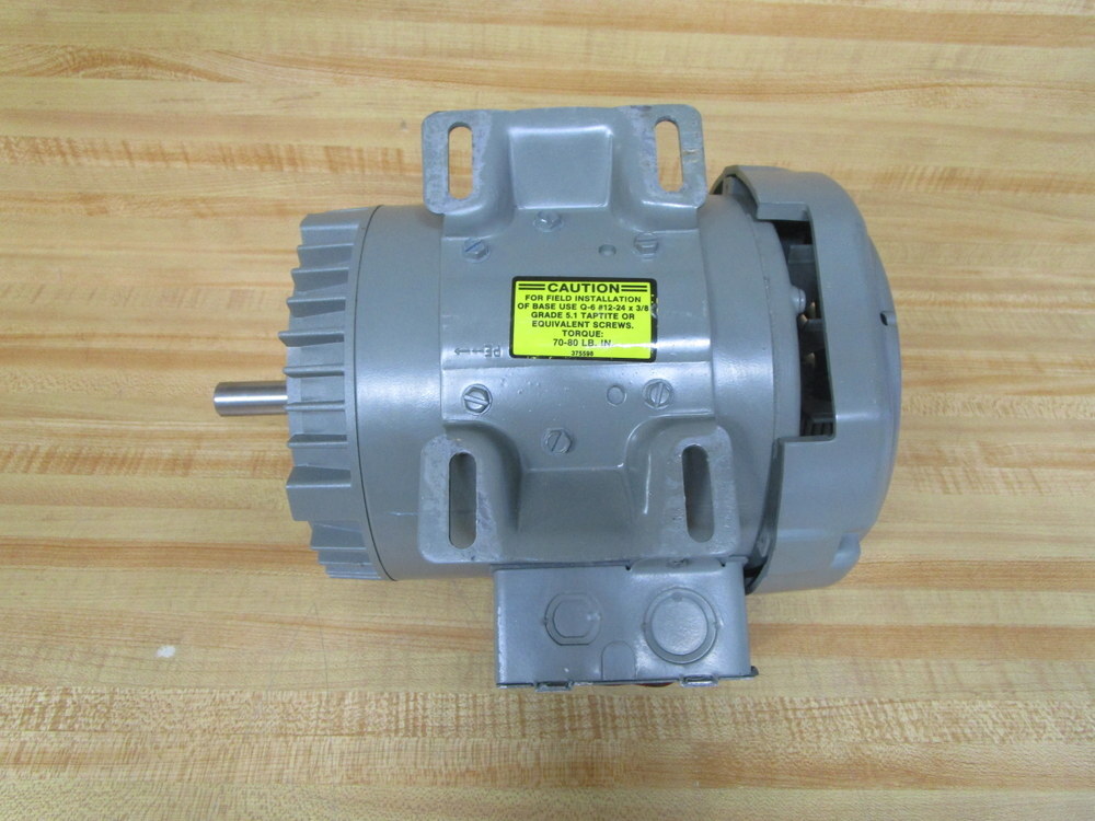 U.S. Electrical Motors F011W01V351R136F Unimount 125 Motor Tested