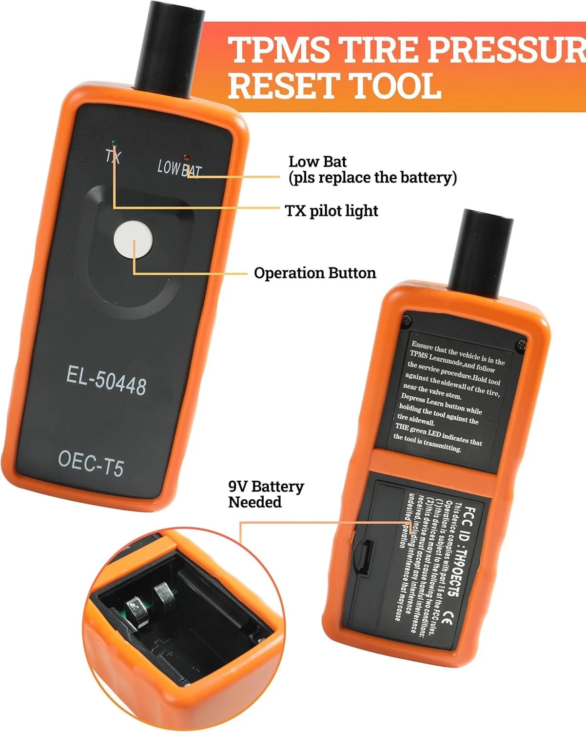 Universal TPMS Relearn Tool,System Programming Training,Oec-T5 Tire Pressure Mon