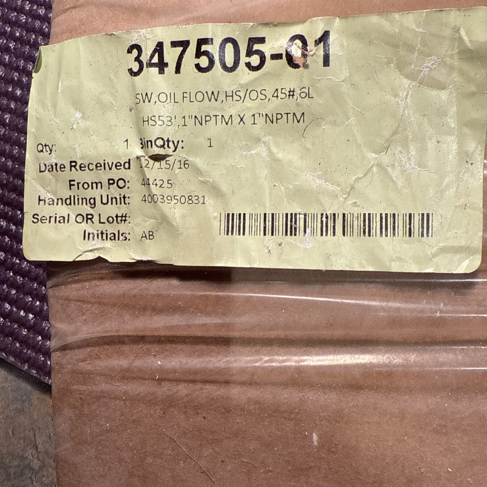 UNUSED BITZER 896-0910-00A OIL FILTER HOUSING KIT W/ ELEMENT 894-0203-02 SAE New