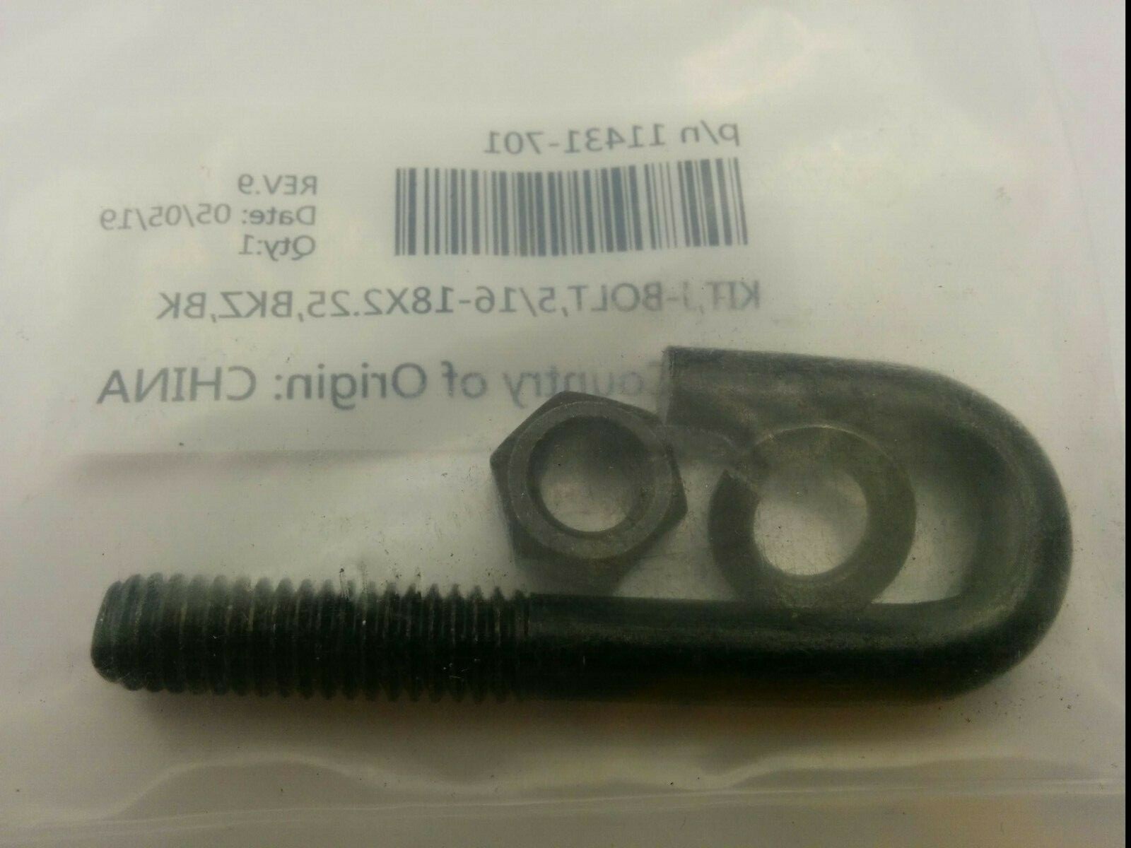 CHATSWORTH PRODUCTS 11431-701 J-BOLT, HOOK, 2-1/4″ 5/16, BLACK (LOF OF 5) NIB