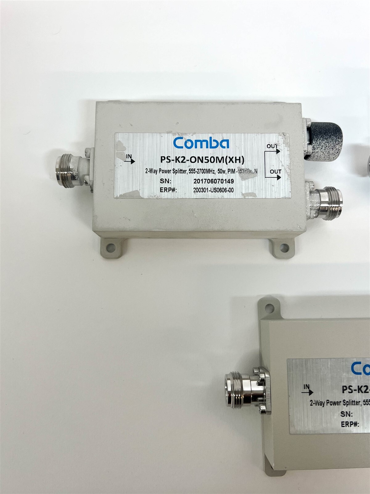 Comba PS-K4-ON50M(XH) Antenna 2 Way Power Splitter LOT of 3 New (10030M