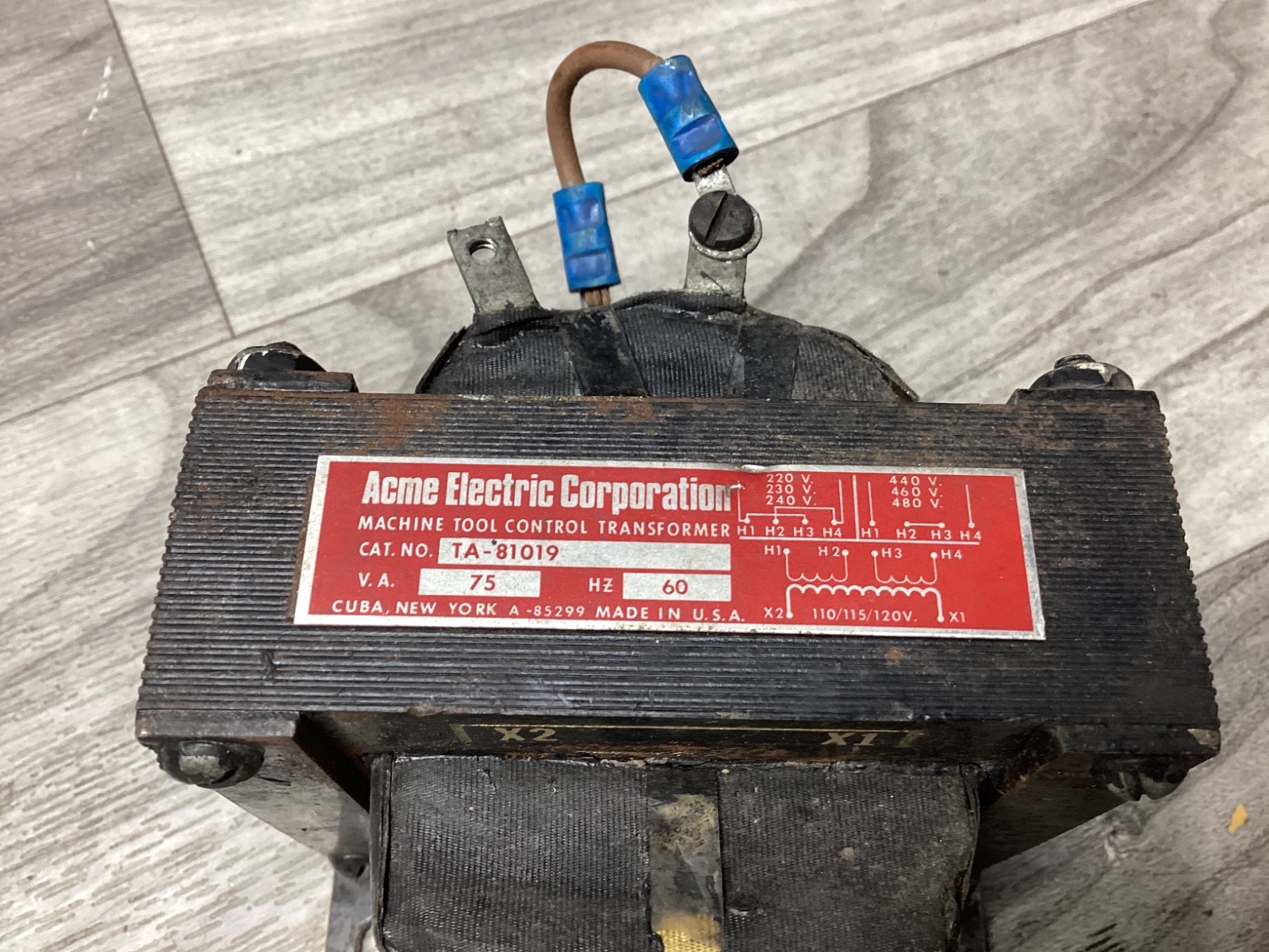 ACME ELECTRIC TA-81019 MACHINE TOOL CONTROL TRANSFORMER #120D122PR5*SI