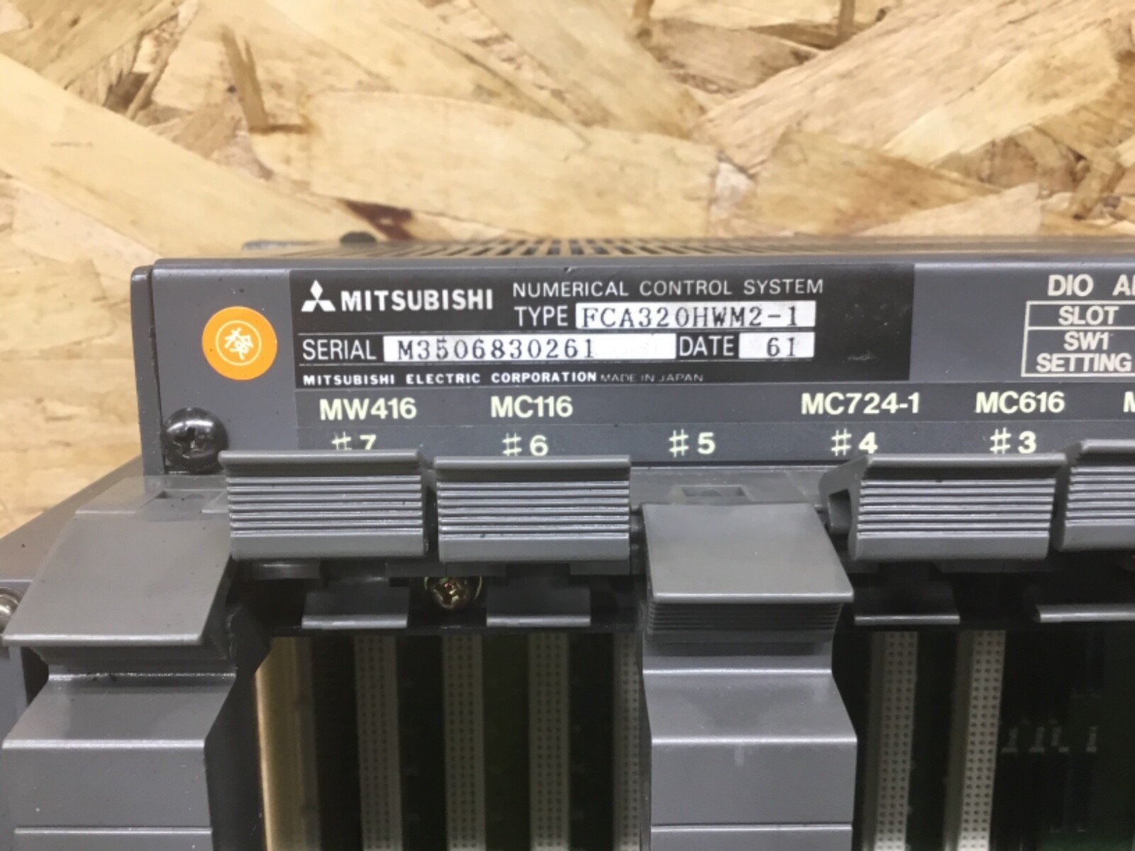 MITSUBISHI FCA320HWM2-1 NUMERICAL CONTROL SYSTEM RACK MC021D #05D23PR5*IM