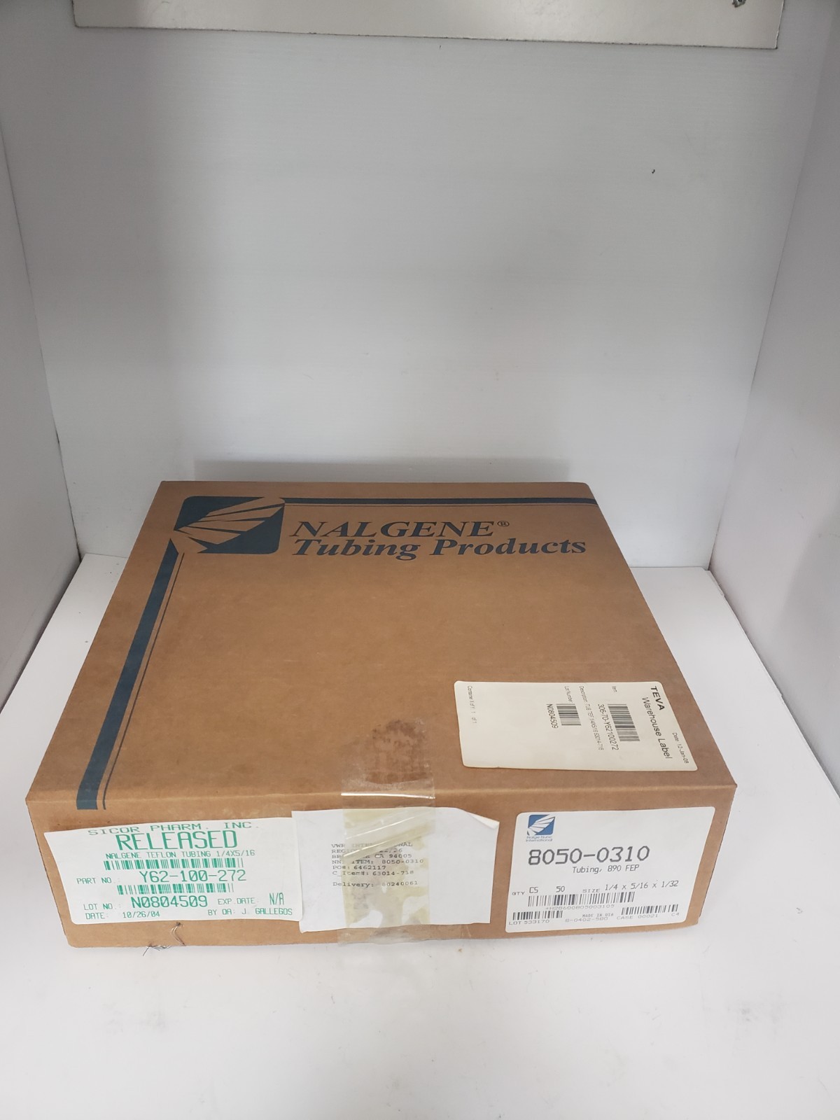 NALGE NUNC 8050-0310 CLEAR TUBING 1/4″ x 5/16″ x 1/32″ 25ft, BOX OF 2, NIB