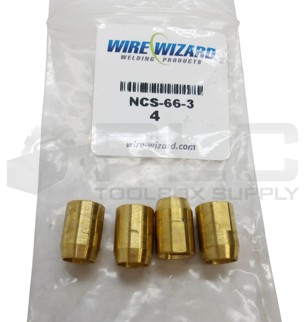 NEW SET OF 4 WIRE WIZARD NCS-66-3 BRASS COMPRESSION SLEEVE