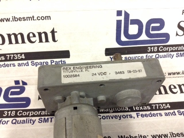 Lot of (2) Rex Engineering 24 VDC Gear Motor – 1002584 w/Warranty