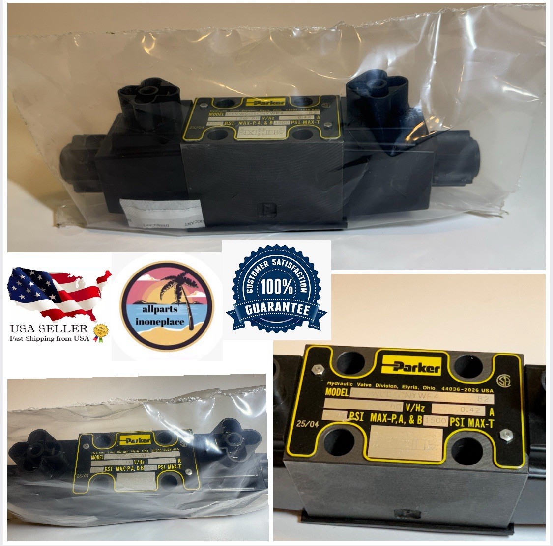 PARKER Valve Series D1VW D1VW001CNYWF4 120V 4000PSI NSMP Including Solenoids