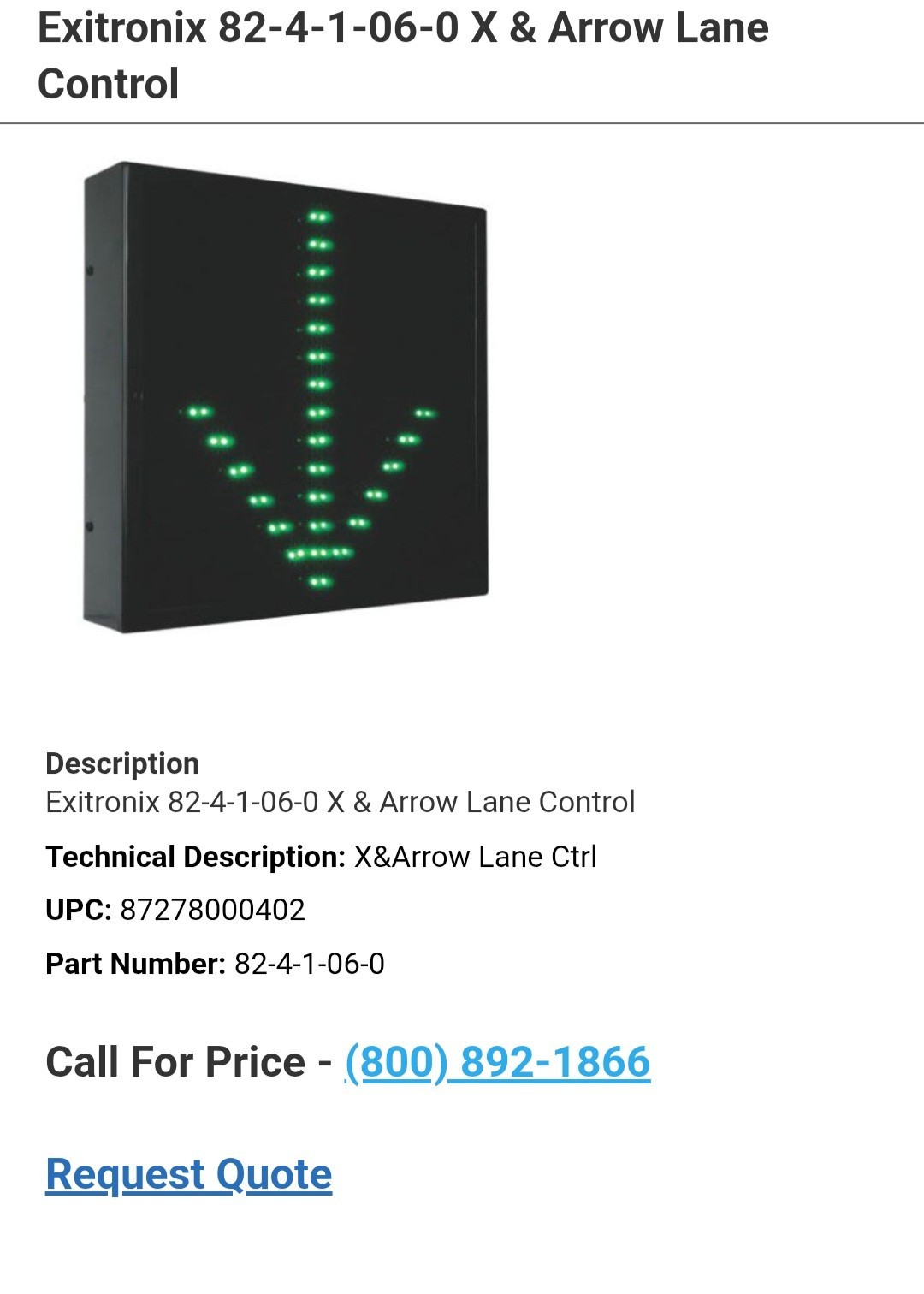 Exitronix Lane Control LED Arrow & X Sign Double Row Overlay 82-4-1-06-0 NEW