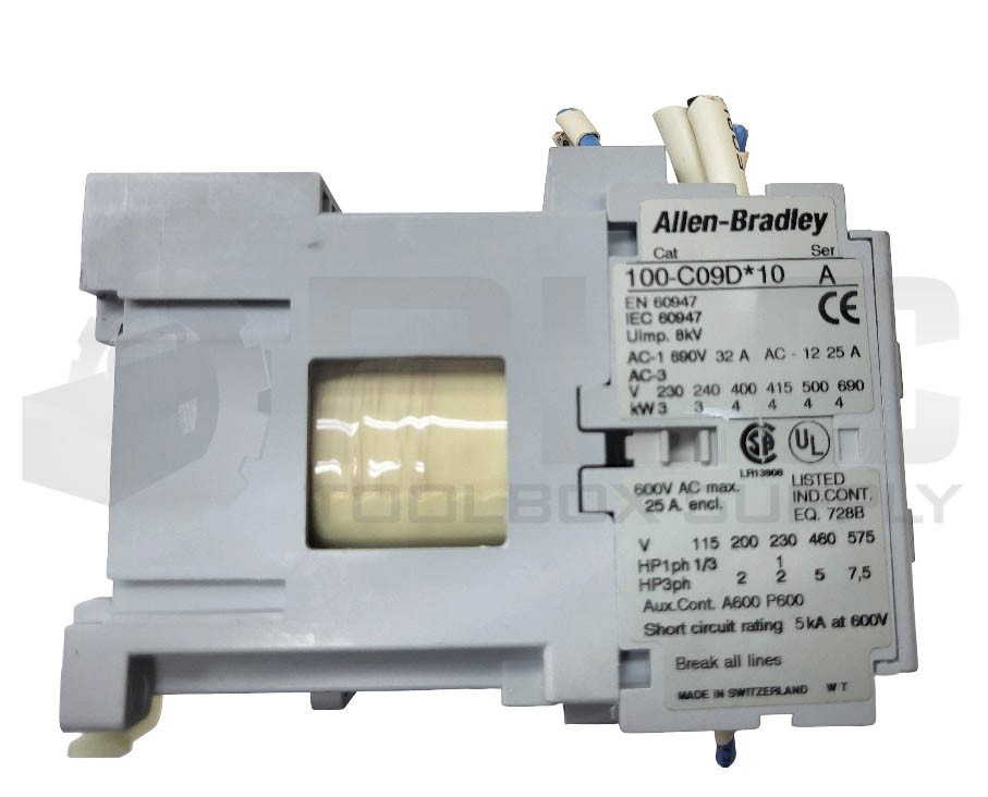 LOT OF 2 ALLEN BRADLEY 100-C09*10 /A CONTACTOR 600VAC 25A