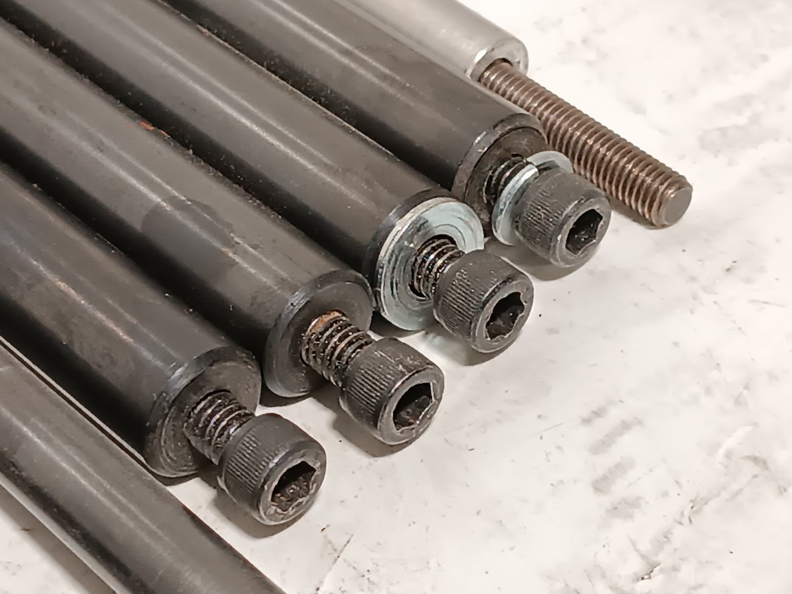 DTP 40 pusher rods for packaging machine, lot of 10steel shafts as shown