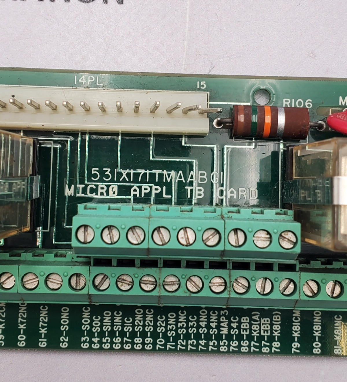 General Electric 531X171TMAABG1 Micro Application TB Card