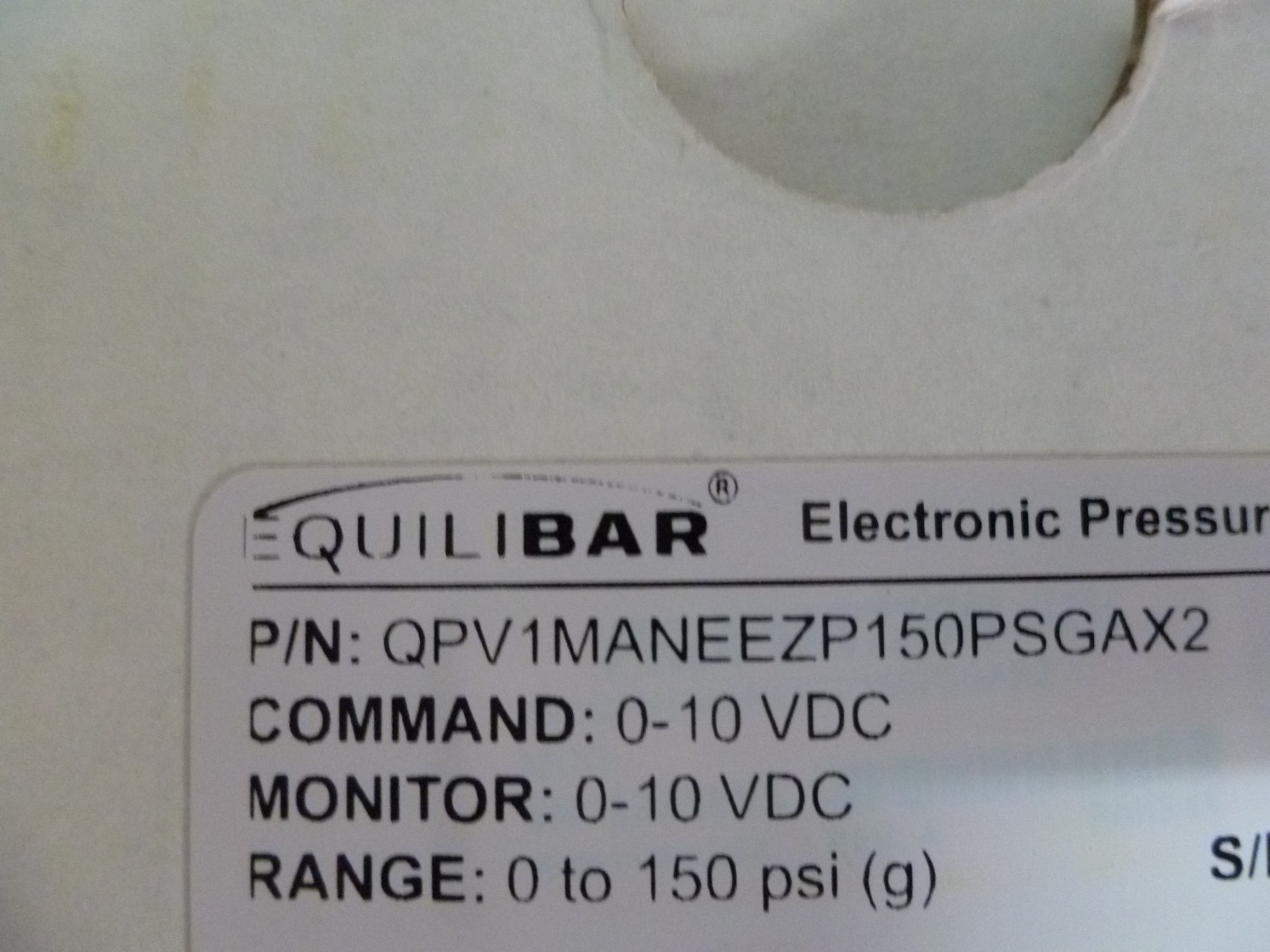 EQUILIBAR QPV1MANEEZP150PSGAX2 0-10 VDC RANGE 0 TO 150 PSI
