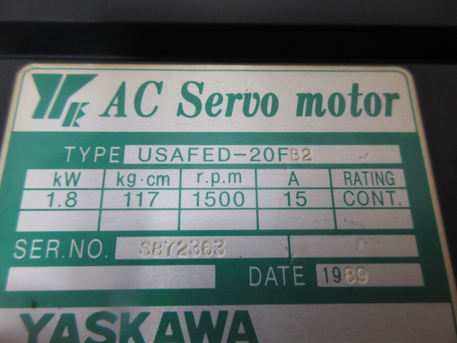 *SPECIAL PRICE* WARRANTY: YASKAWA MOTOR USAFED-20FB2 20F B2 UTOPI-500UB EACH 1