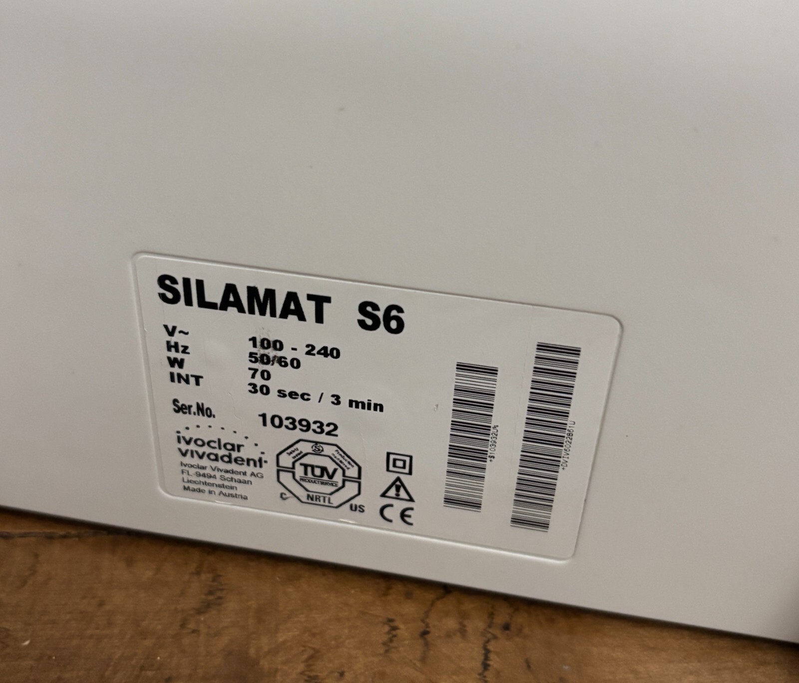 Ivoclar Vivadent SILAMAT S6 mixing device (parts or repair)