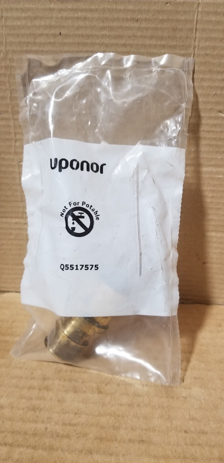 Uponor Q5517575 3/4″ Pex x 3/4″ Brass Sweat Adapter, NOS-Damaged plastic Pack