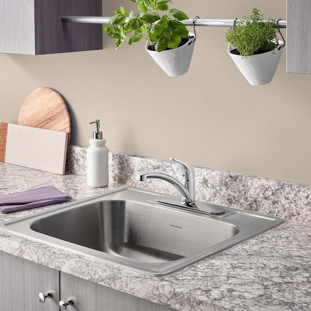 American Standard Colony Soft Single Handle Kitchen Faucet w/ Side Spray 1.5 GPM