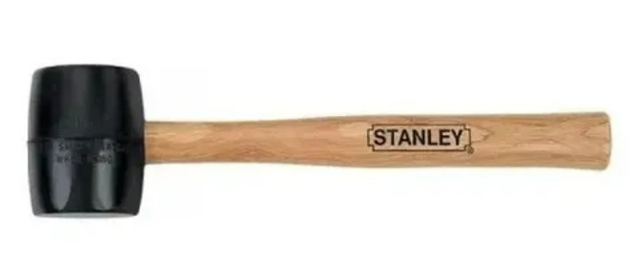 Stanley 57-516LA Rubber Mallet 13 oz Wooden Handle Black Soft Face Hammer
