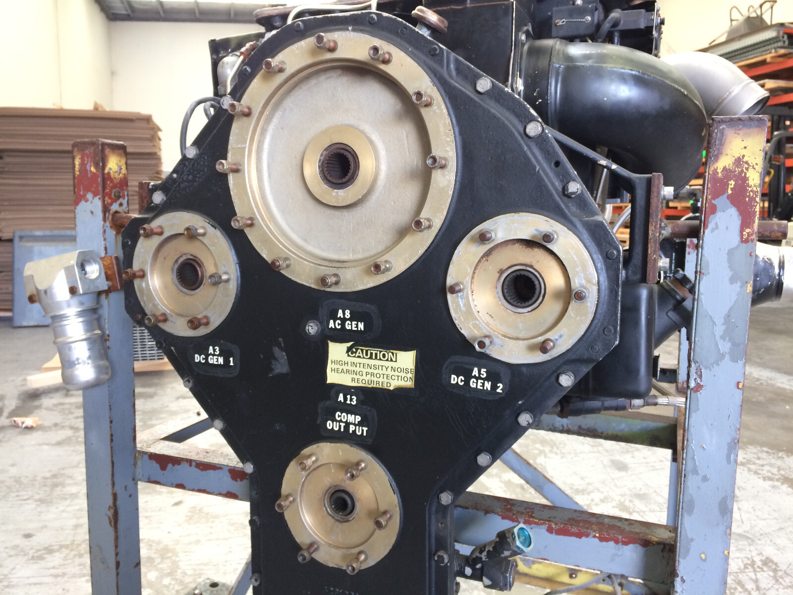 Garrett Airesearch GTCP85-102 gas turbine engine AC+DC GENERATORS 39 HOURS TSO