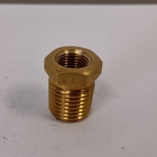 Brass Straight Adapter 1/8″ BSPP Female x 1/4″ NPT Male