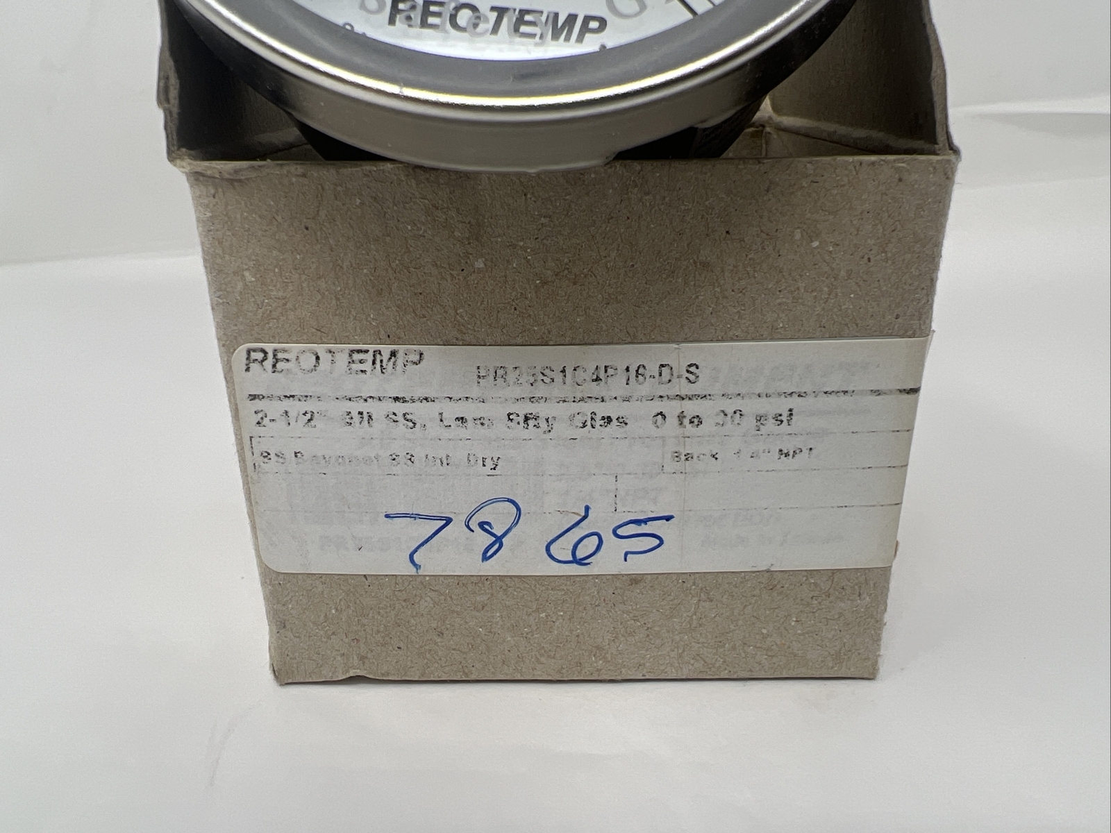 NEW REOTEMP AISI 316SS TUBE AND SOCKET 30 PSI PRESSURE GAUGE