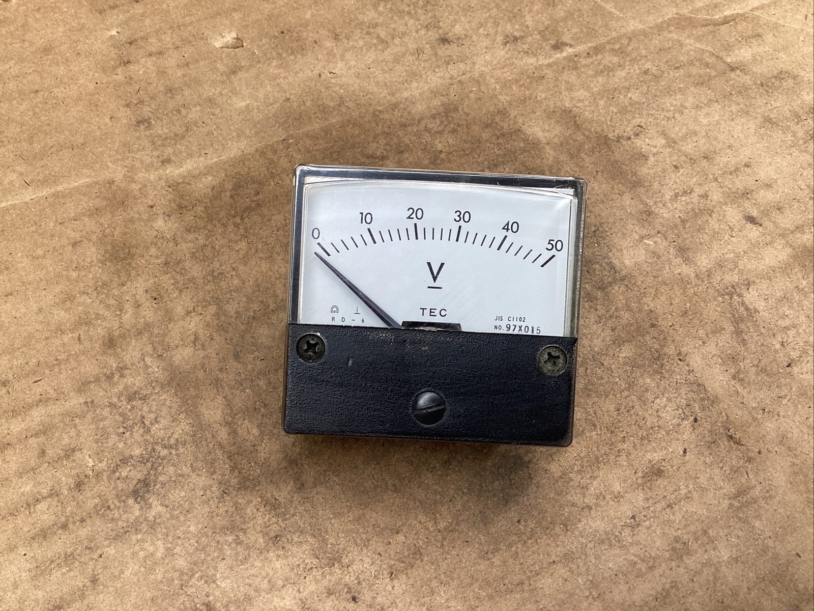 Panel Meter Volt Gauge 0-50V 97X015 CLASS 2.5 RD-6 #823M50