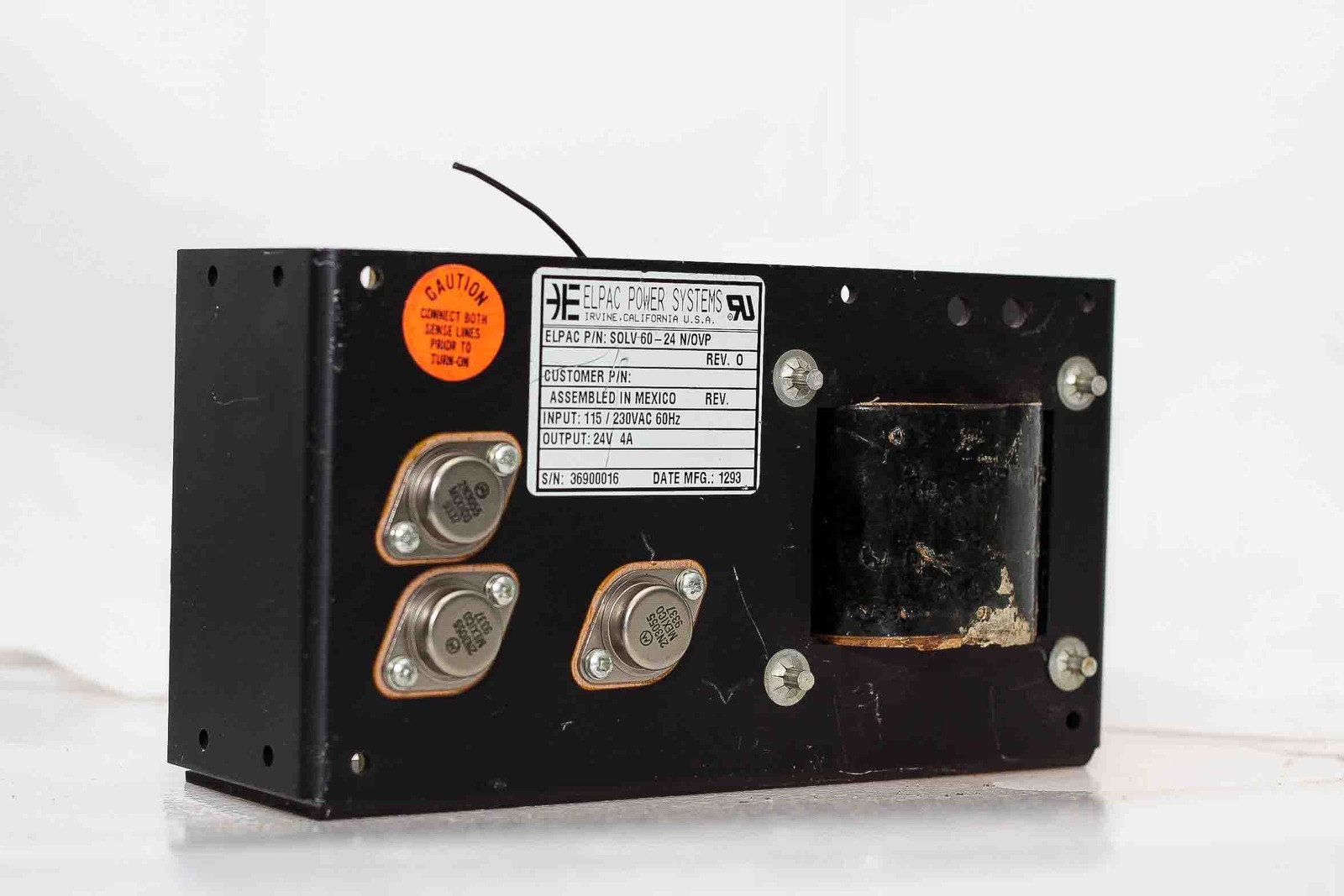 ELPAC POWER SYSTEM SOLV 60-24 N/OVP 115/230VAC 60Hz 24V 4A OUT POWER SUPPLY h42