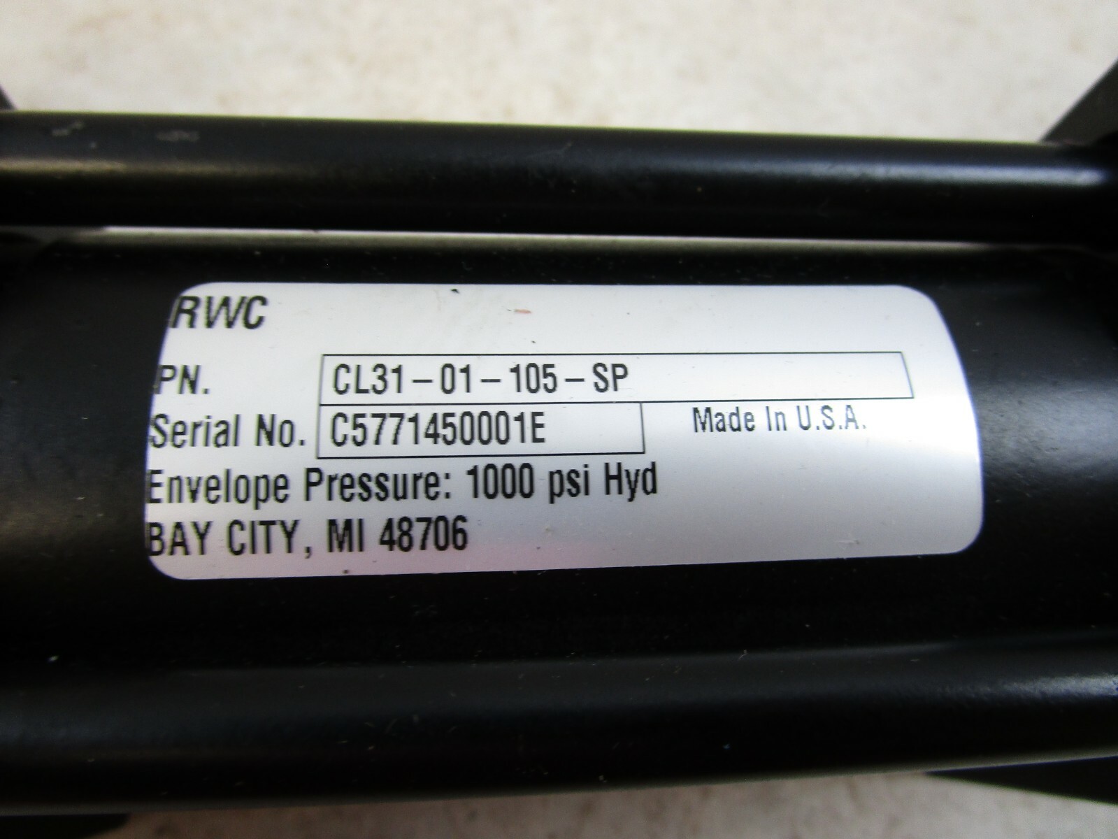PARKER/RWC 1.5CJ2HLTS29A2.50, 1000PSI HYDRAULIC CYLINDER, E0081