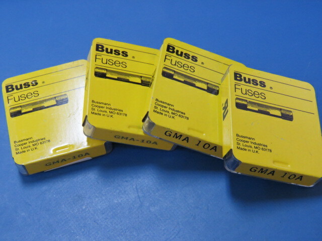 BUSSMANN GMA-10 Qty of 20 per Lot FUSE GLASS 10A 125VAC 5X20MM