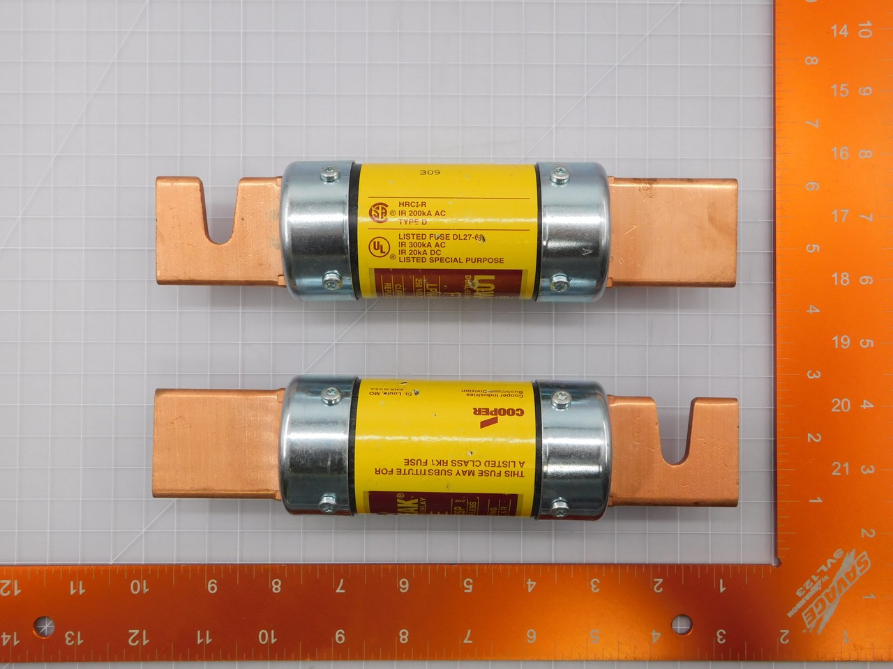BUSSMANN LPN-RK-225SP DUAL-ELEMENT TIME-DELAY FUSE, 250 V AC OR LESS, 125 VDC X1