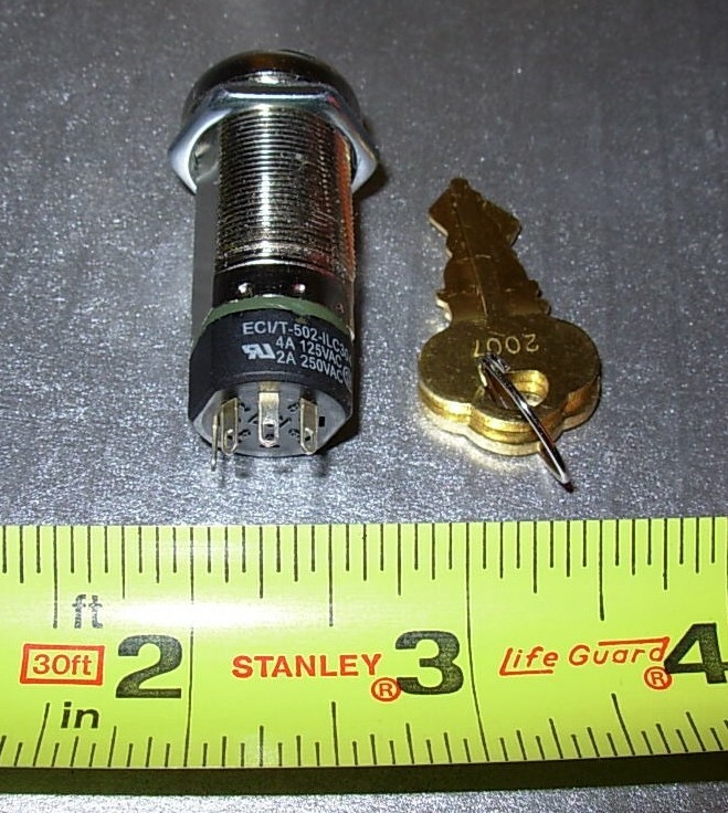 5x Key Switch Form C + N.O Momentary Ademco Securitron