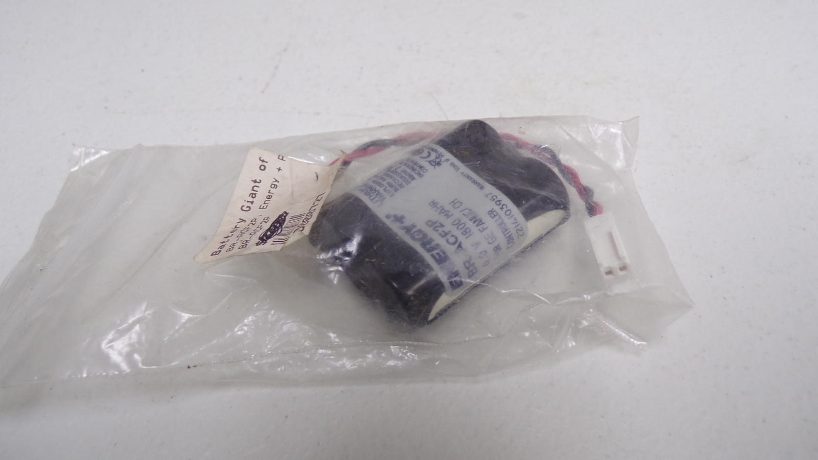 Battery Energy BR-ACF2P 6.0V 1800mAHr GE Fanuc/CH 2214103957 *FREE SHIPPING*