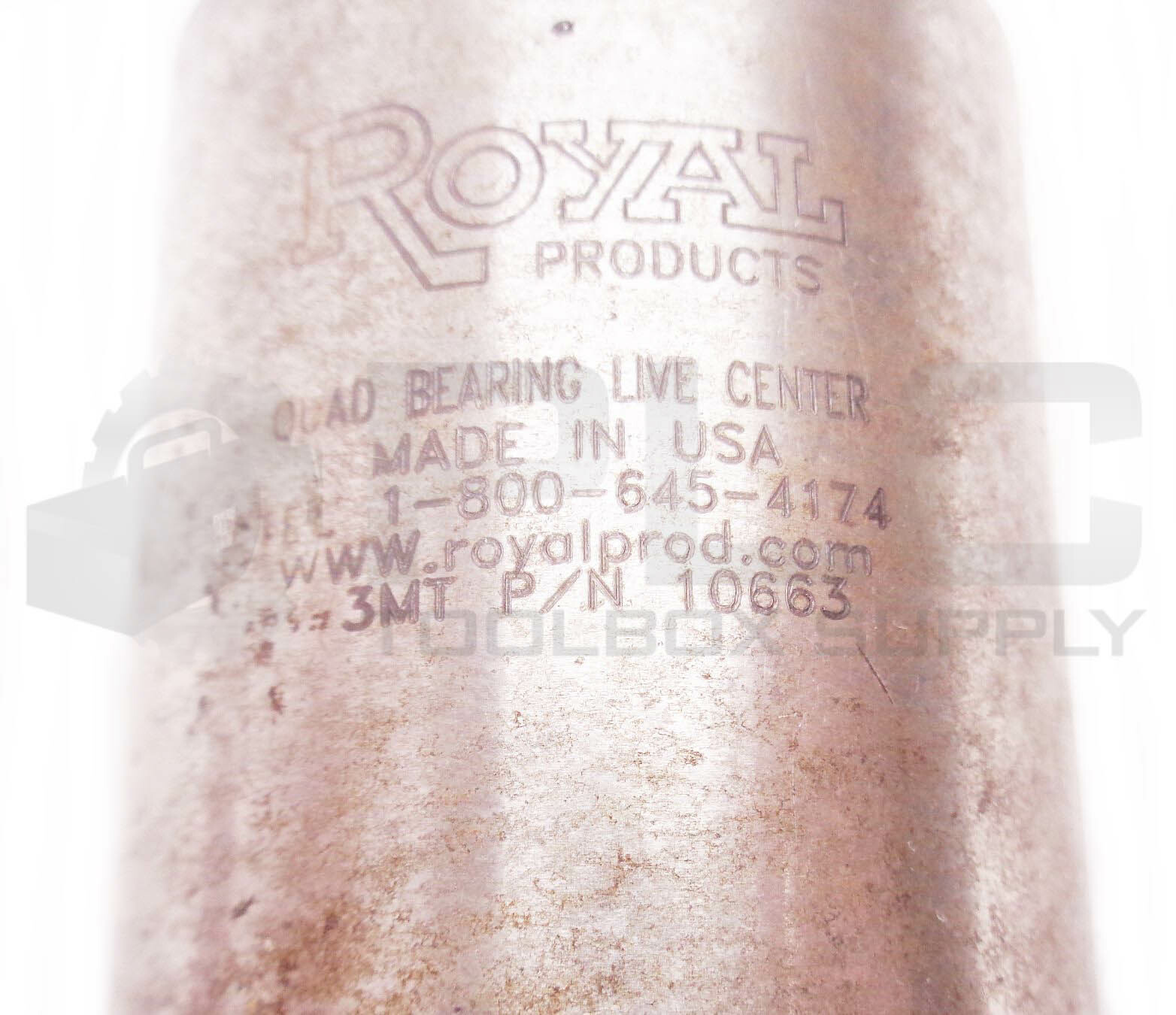 ROYAL PRODUCTS 3MT P/N 10663 QUAD BEARING LIVE CENTER