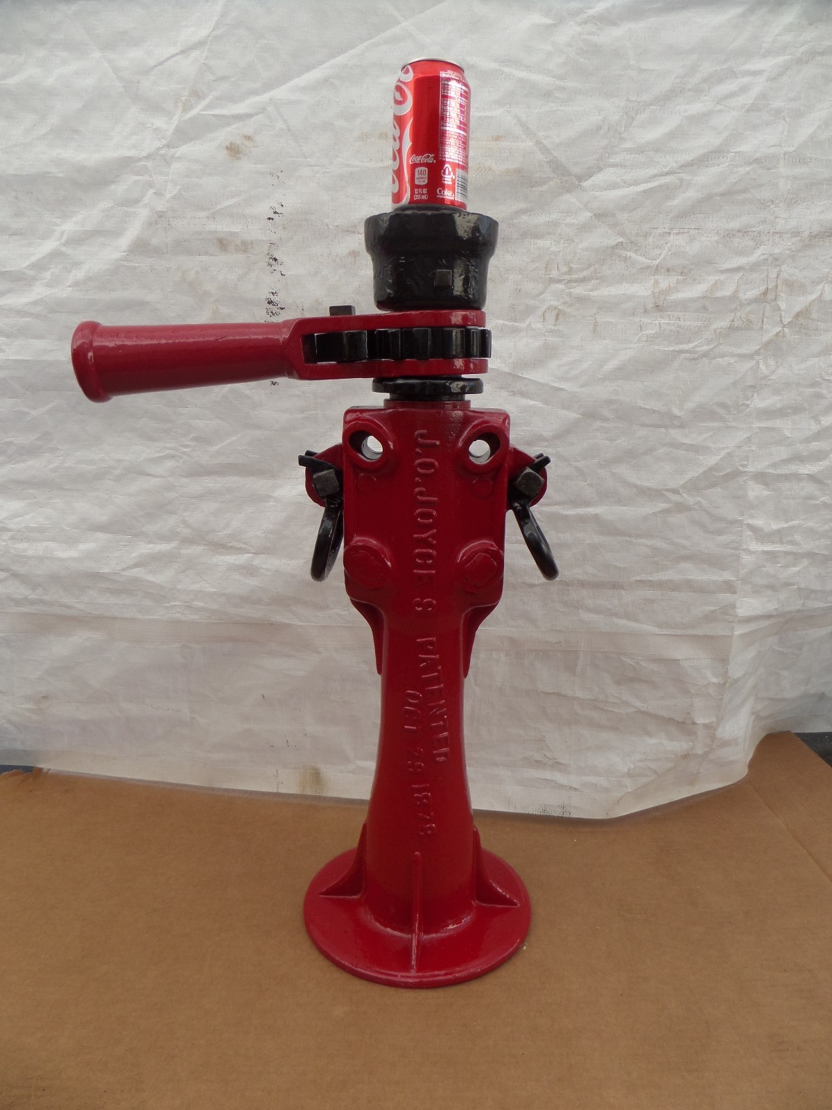 Joyce & Cridland Dayton Ohio Ratcheting Screw Jack Cast Iron Oct. 28, 1878