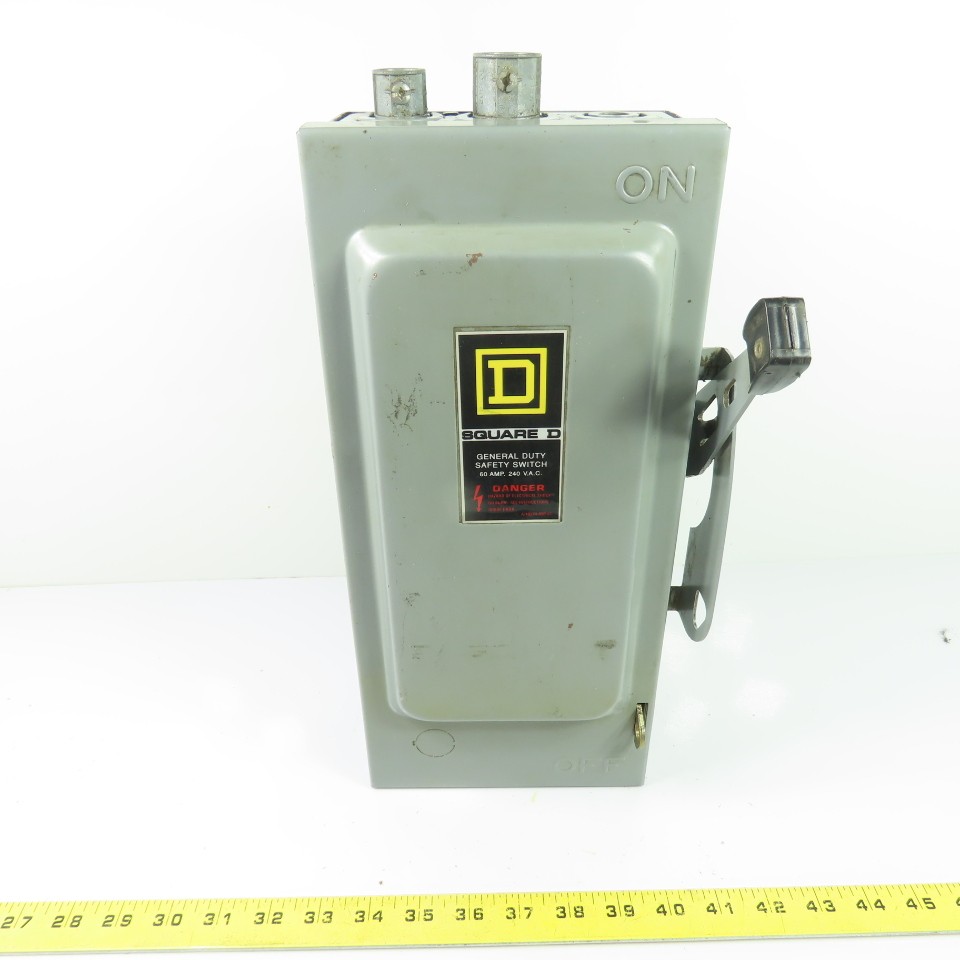 Square D D322N 60A 3-Pole Fusible Safety Disconnect Switch 240VAC