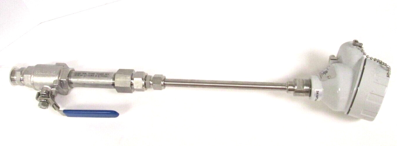 FOX THERMAL INSTRUMENTS FLOW METER-TEMP, FT3-15RSSSTE3DDMB, 3/4″ NPT, SURPLUS