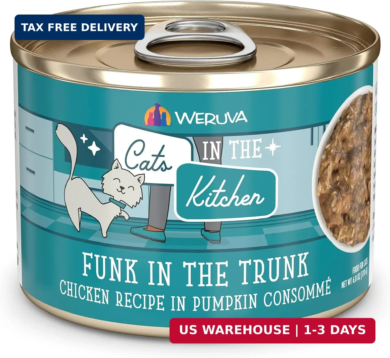 Weruva Cats in The Kitchen, Funk in The Trunk with Chicken in Pumpkin Consomme C