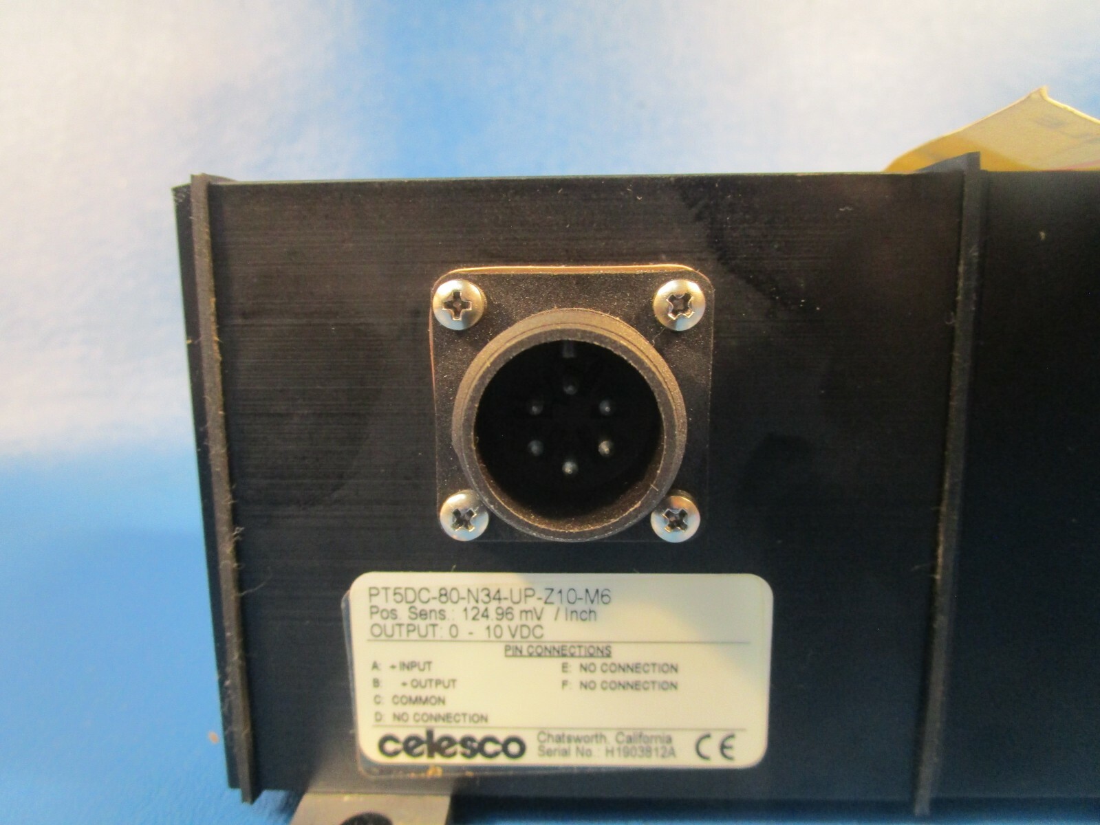 Celesco PT5DC-80-N34-UP-Z10-M6 Transducer, Cable Extension