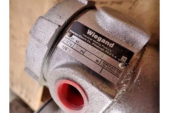 Wiegand 240V 3PH 9KW industrial Immersion Heater Flange Mount Emerson TM-3XXE3
